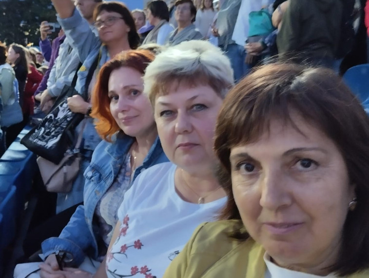 На праздничном концерте, посвященном 80-летию Победы в Курской битве.
